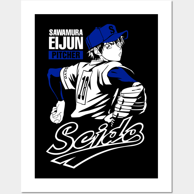 Eijun Sawamura - Diamond No Ace Wall Art by hnmarart